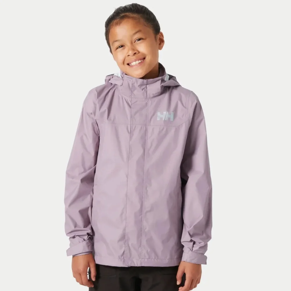 Helly Hansen JR Joke Light Purple Hooded Jacket Waterproof Shell - Picture 4 of 12